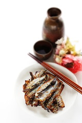 Healthy breakfast, oat celery and dried mango in bowl