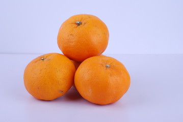mandarines orange isolated on white background