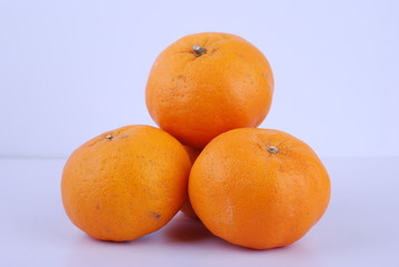 mandarines orange isolated on white background
