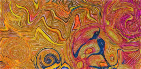 Surreal graphic fractal background. Creative design elements artwork. Digital modern art. Big size print pattern. Multicolored fantasy abstraction. Template for decor unusual production.