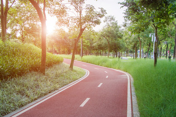 Running track in the Fushan Park of Jiangmen, Guangdong province, China.