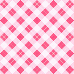 Valentines day Argyle. Pattern Scottish cage