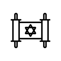 Israel icon vector. Thin line sign. Isolated contour symbol illustration