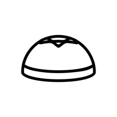 Jew hat icon vector. Thin line sign. Isolated contour symbol illustration