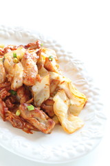 Korean food, Chicken and cabbage stir fried with Kimchi