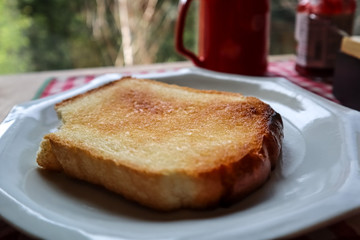 朝食トースト一枚