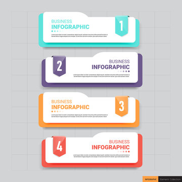  Business infographic design template with 4 number options.