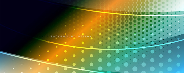 Shining glass abstract wave background. Dynamic motion line effect. Vector Illustration For Wallpaper, Banner, Background, Card, Book Illustration, landing page