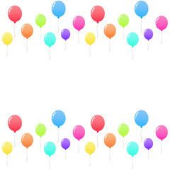 風船フレーム　正方形　カラフルA