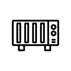 House heater icon vector. Thin line sign. Isolated contour symbol illustration