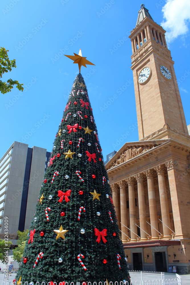 Wall mural christmas tree in brisbane