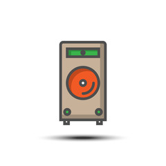 Speaker filled line icon on white background