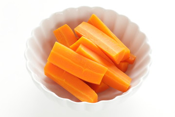 boiled carrot for healthy food ingredient,