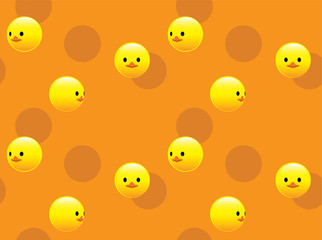Fototapeta premium Animal Head Chick Vector Seamless Background Wallpaper-01