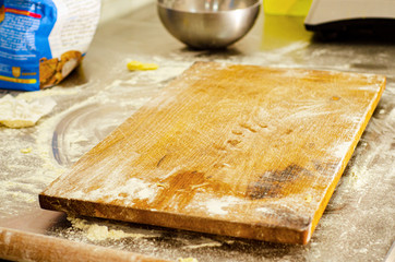dough with rolling pin