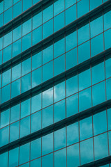 Modern facade of glass