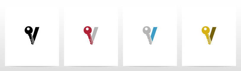 Key On Letter Logo Design V