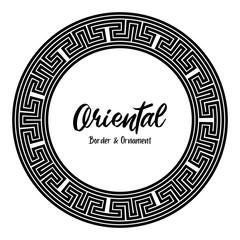 Classic Oriental Chinese Ornament Frame Vintage Border Art Decorative