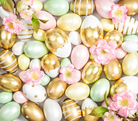 Easter egg decoration spring flowers