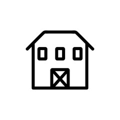 House farm icon vector. Thin line sign. Isolated contour symbol illustration