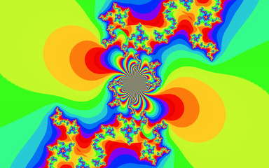 Yellow red abstract colorful background with circles