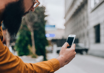 Hand of a modern hipster