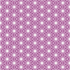 麻の葉 模様　紫