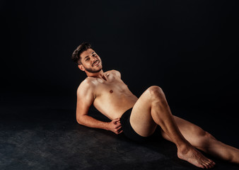 Handsome fashion model