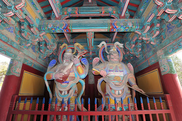 The temple gate dedicated to the Four Devas of Bulguksa temple