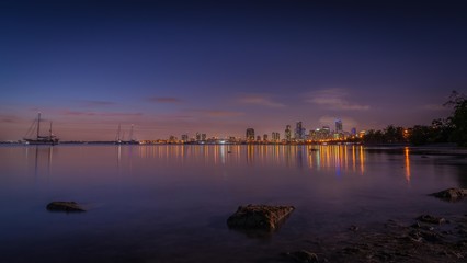 sunset water night sea sky landscape lake city sun dusk river miami florida beach barca blue harbor urban lighting © Alberto GV PHOTOGRAP
