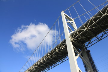 Kanmon Bridge Linking Kyushu and Honshu, Japan
