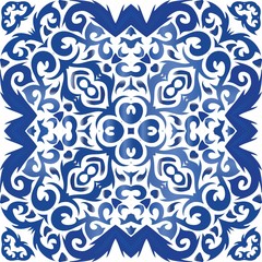 National ornaments in multi colored ceramic tiles.