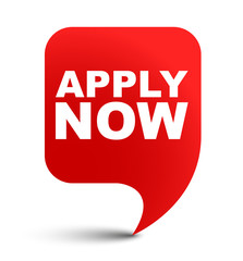 red vector banner apply now