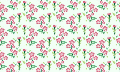 Elegant template with spring flower pattern background, with unique leaf and floral decor.