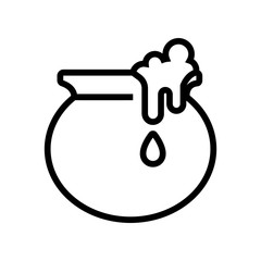 Cauldron magician icon vector. Thin line sign. Isolated contour symbol illustration