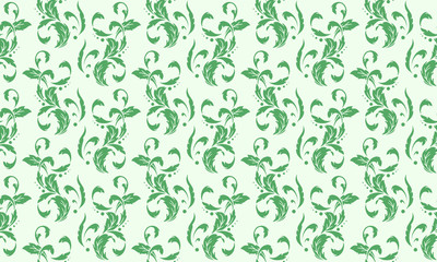 Fototapeta na wymiar Floral pattern background for spring, with leaf and flower unique style design.