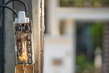 Outdoor overheat circuit breaker meltdown 