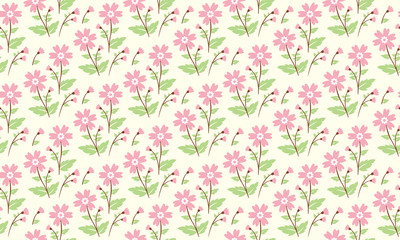Spring floral pattern background, with romantic leaf and floral concept.