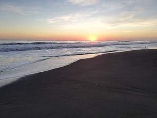 sunset on beach