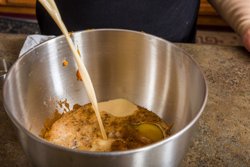 Pumpkin pie preparation