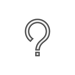 Question mark logo design vector