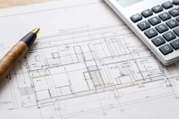 【写真素材】設計イメージ　建築図面　住宅　施設