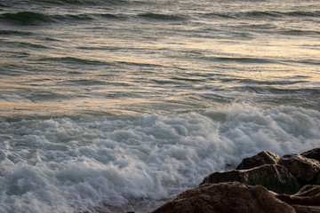 Gulf Beach Waves Sea Sunset