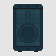 Musical speaker. Vector illustration design. Modern acoustic on white background.