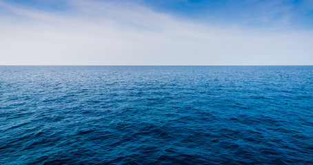 Beautiful sea Landscape with blue sky and tiny clouds on sunny day,Thailand.