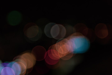 defocused city lights for background.