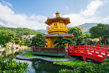 The Golden Pavilion in Nan Lian Garden, Hong Kong