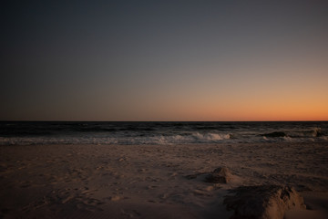 Gulf Beach Waves Sea Sunset