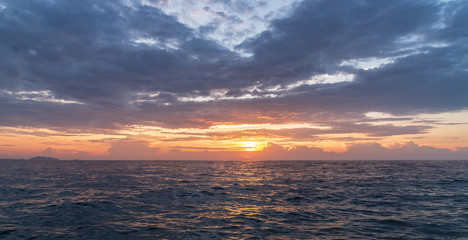 sunset over the sea