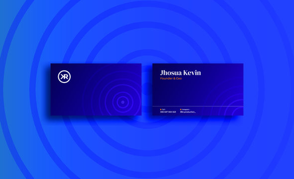 blue exclusive business card 